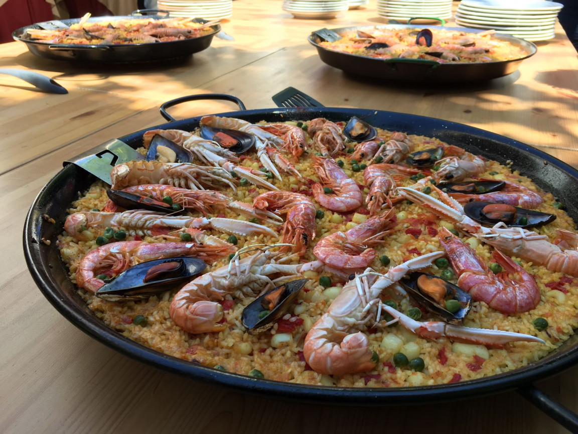 Paella made from team building activity  in Madrid.