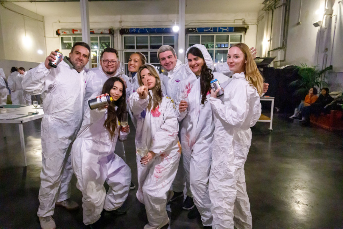 The graffiti workshop is one of our most popular team building events in Madrid.