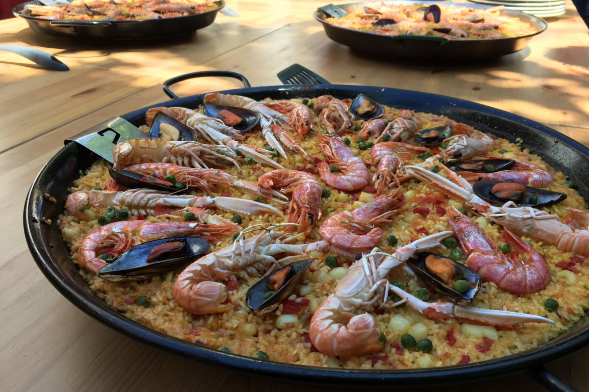 Paella made from team building activity  in Madrid.